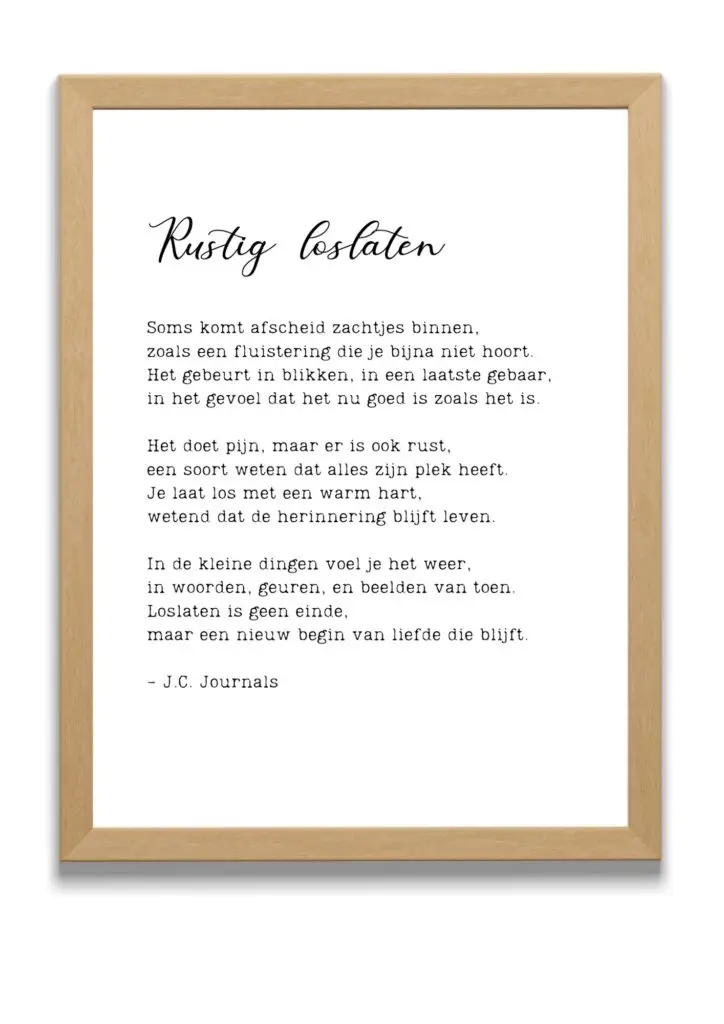 Loslaten gedicht